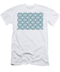 Blue and White Tessellation Line Pattern 16 Pairs De 2022 Popular Color Smoky Blue Det570 Petite Pattern Minimal Graphic Designs T-Shirt