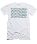 Blue and White Tessellation Line Pattern 16 Petite Pattern Minimal Graphic Designs T-Shirt