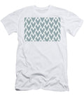 Blue and White Tessellation Line Pattern 17 Petite Pattern Minimal Graphic Designs T-Shirt