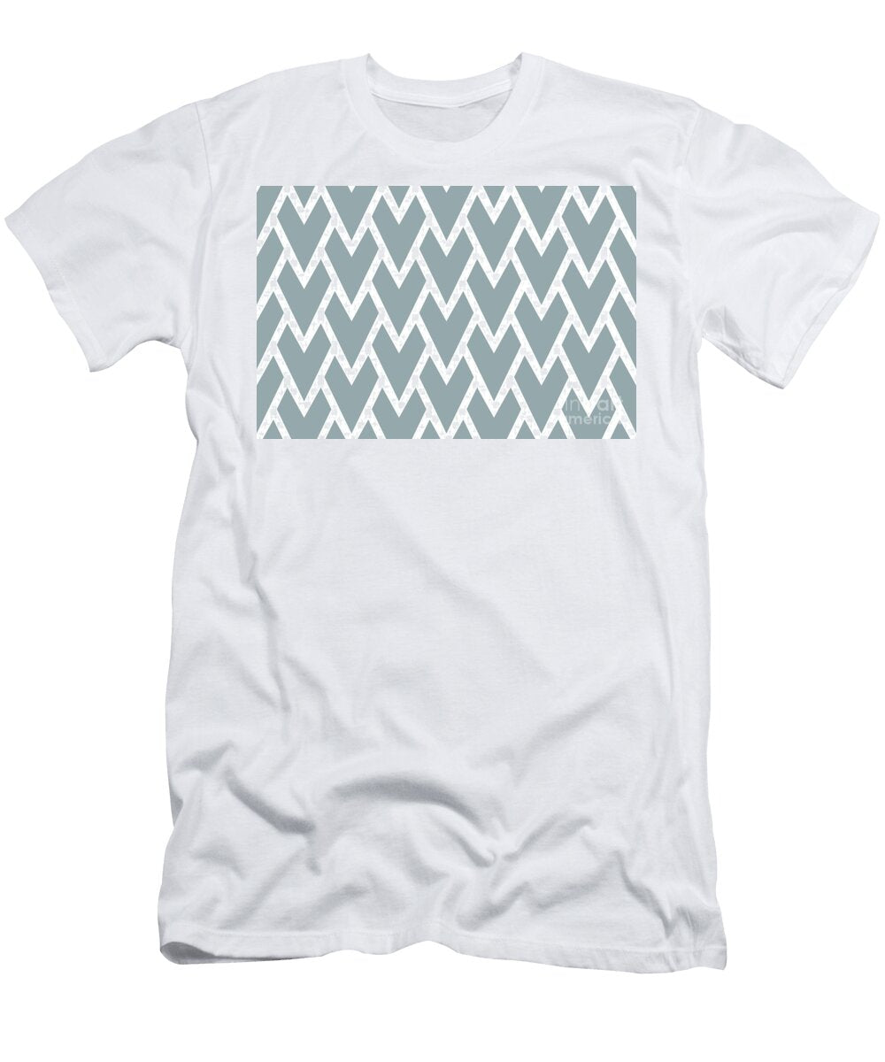 Blue and White Tessellation Line Pattern 17 Petite Pattern Minimal Graphic Designs T-Shirt