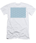 Blue and White Tessellation Line Pattern 32 Pairs Dulux 2022 Popular Colour Sky View Petite Pattern Minimal Graphic Designs T-Shirt