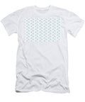 Blue and White Wavy Tessellation Line Pattern Pairs Dulux 2022 Popular Colour Sky View Petite Pattern Minimal Graphic Designs T-Shirt
