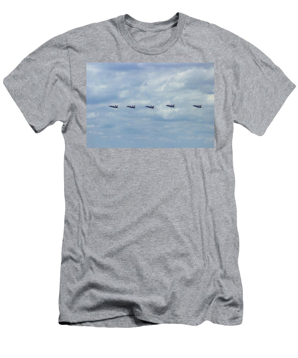 Blue Angels Five Jets in Formation Dennis Casey T-Shirt