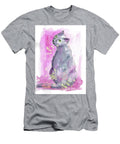 Blue Cat with Flowers Zelda Tessadori T-Shirt