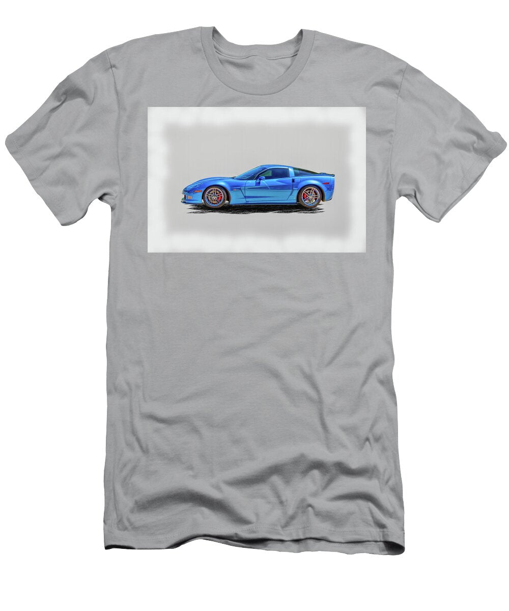 Blue Corvette Z06 Nick Gray T-Shirt