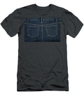 Blue Jeans Skirt Back Abstract Textured Surface Dorin Puha T-Shirt