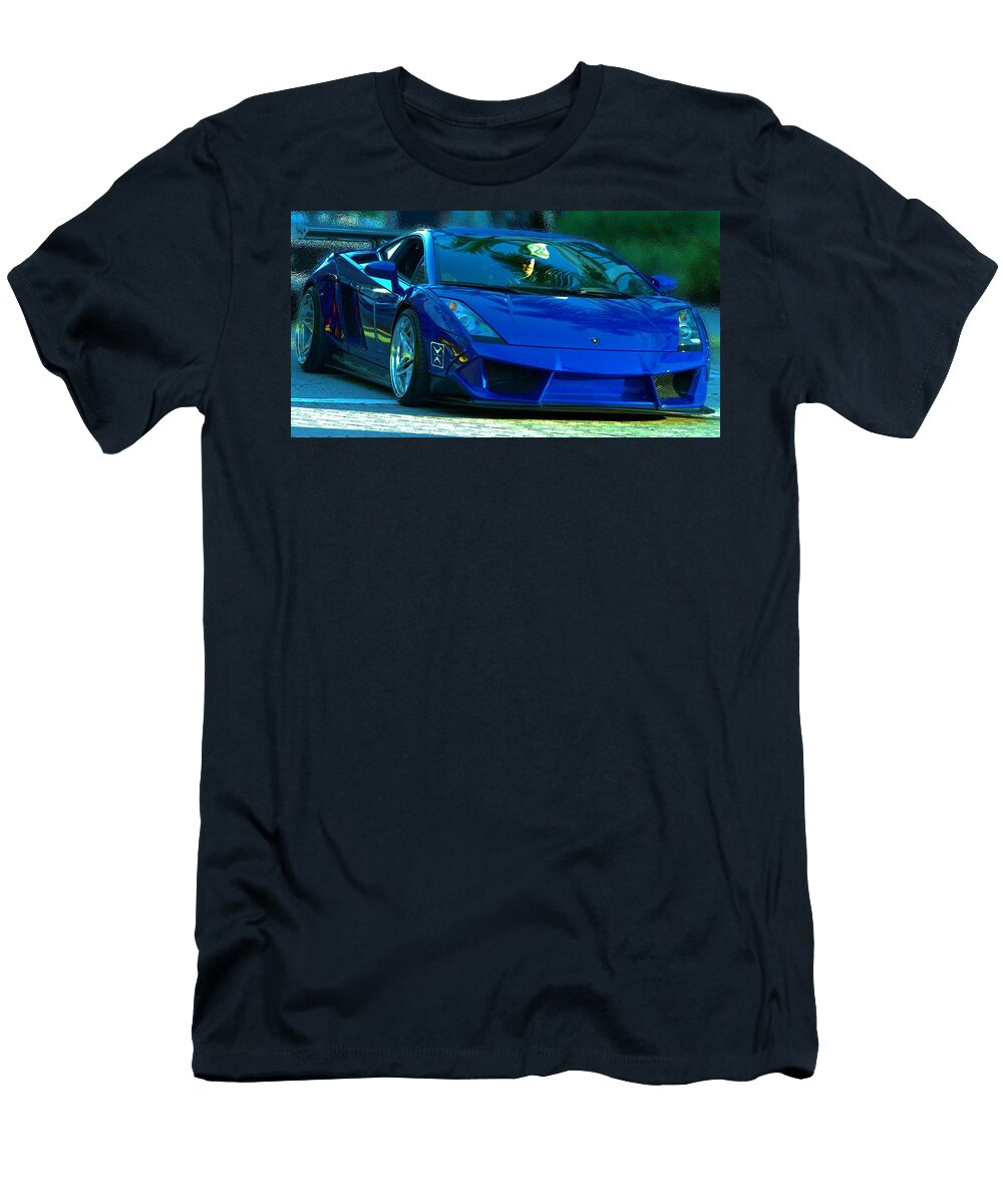Blue Lambo Gallardo T T Don Columbus T-Shirt