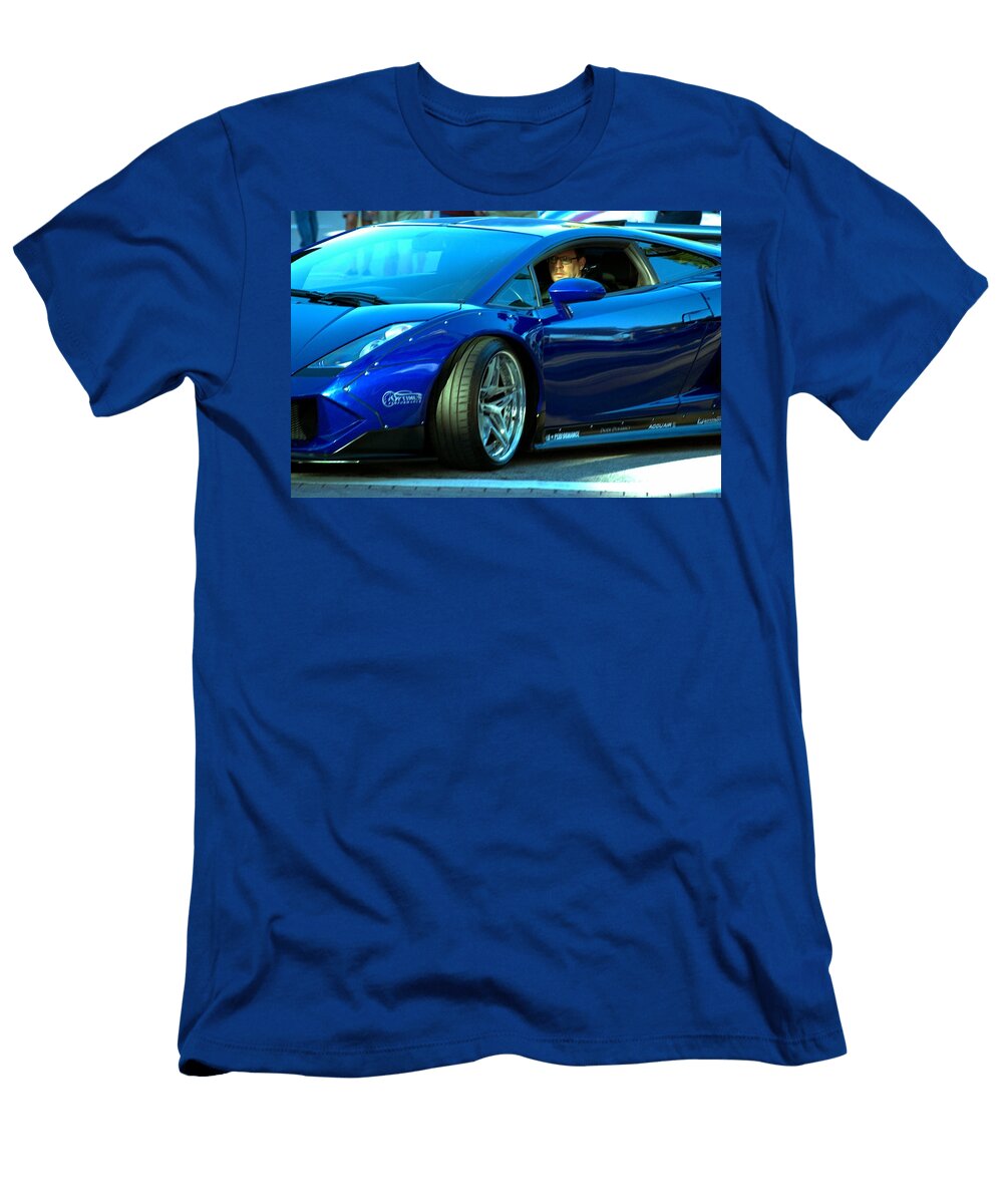 Blue Lambo Gallardo Twin Turbo Don Columbus T-Shirt