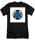 Blue Muscular Monster Wrench Mascot Aloysius Patrimonio T-Shirt