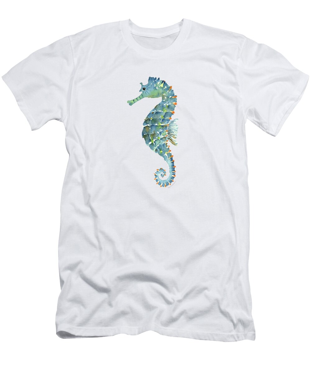 Blue Seahorse Amy Kirkpatrick T-Shirt