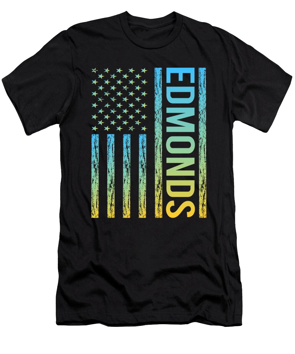Blue Yellow USA Flag Edmonds Colin Swift T-Shirt