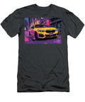 BMW 1 Series Car Vibrant Yellow BMW in a Night City Clark Leffler T-Shirt