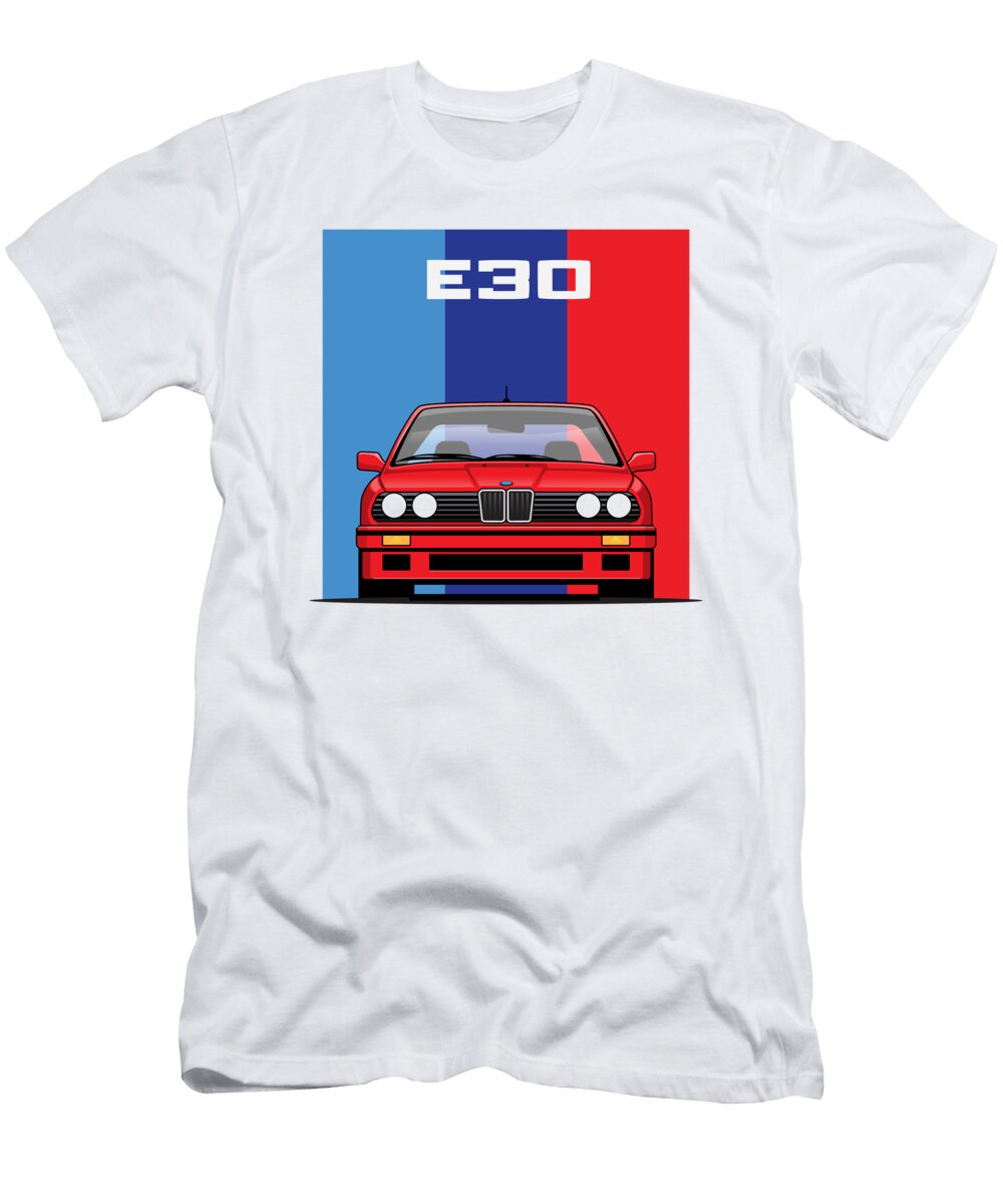 BMW E30 Front View John Cassella T-Shirt