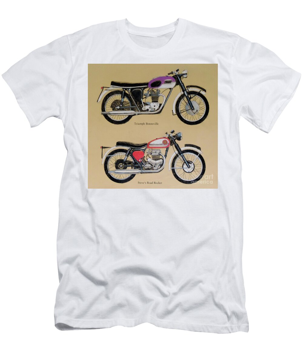 Bonneville and Rocket Stephen Brooks T-Shirt