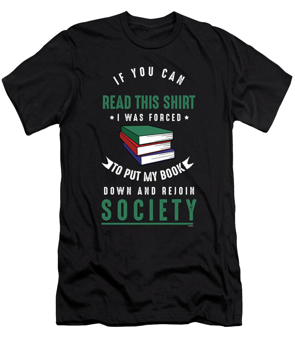 Book Society Introvert Bookworm Literature Reading Gift Thomas Larch T-Shirt