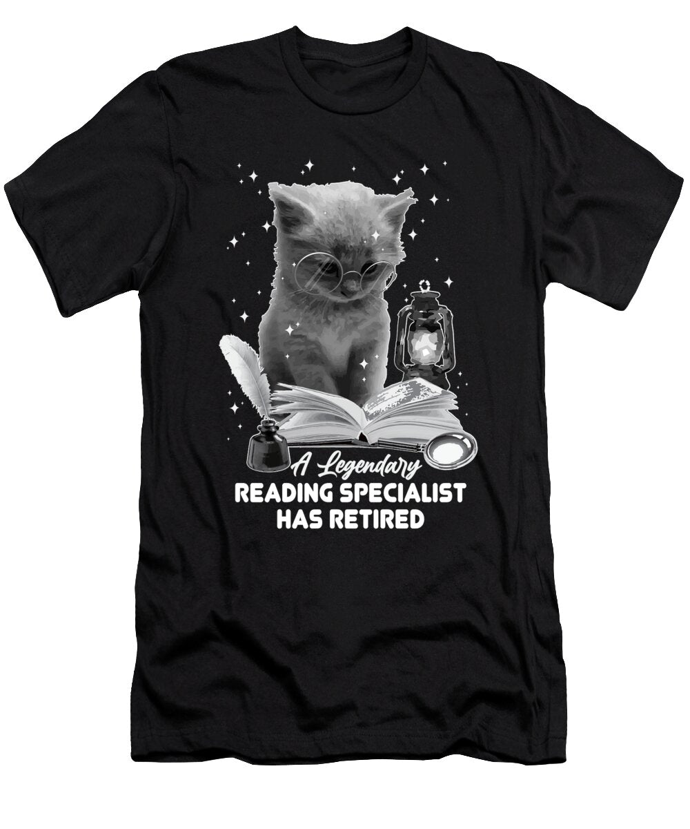 Bookaholic a Legendary Reading Specialist Has Retired Maximus Designs T-Shirt