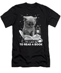 Bookaholic Its a Good Day to Read a Book Cat Reading a Book Maximus Designs T-Shirt
