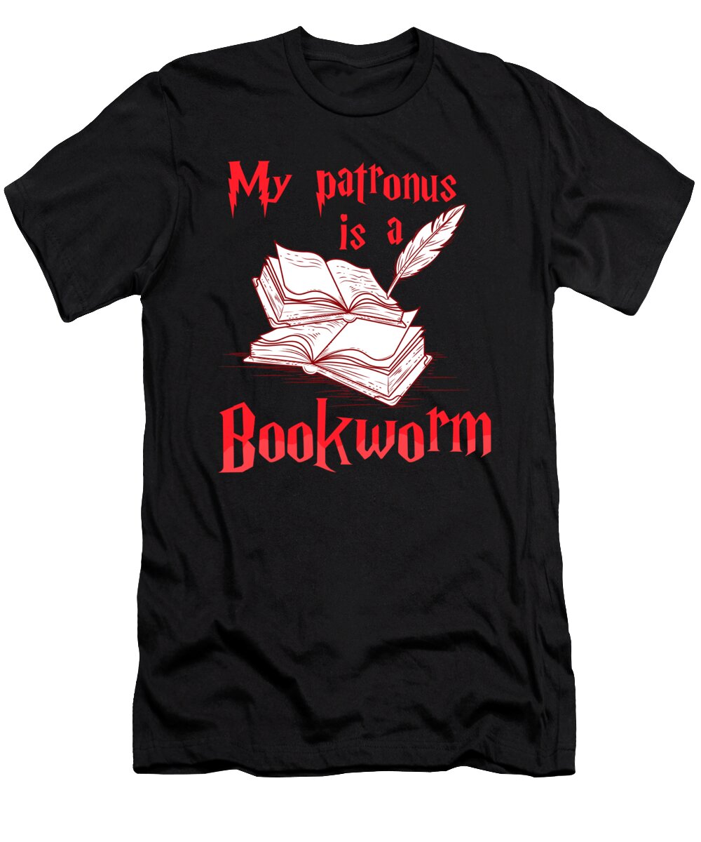 Bookish Book Lover Potter Fan My Patronus Is a Bookworm Thomas Larch T-Shirt