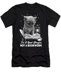 Bookish Im a Book Dragon Not a Bookworm Cat Reading a Book Maximus Designs T-Shirt