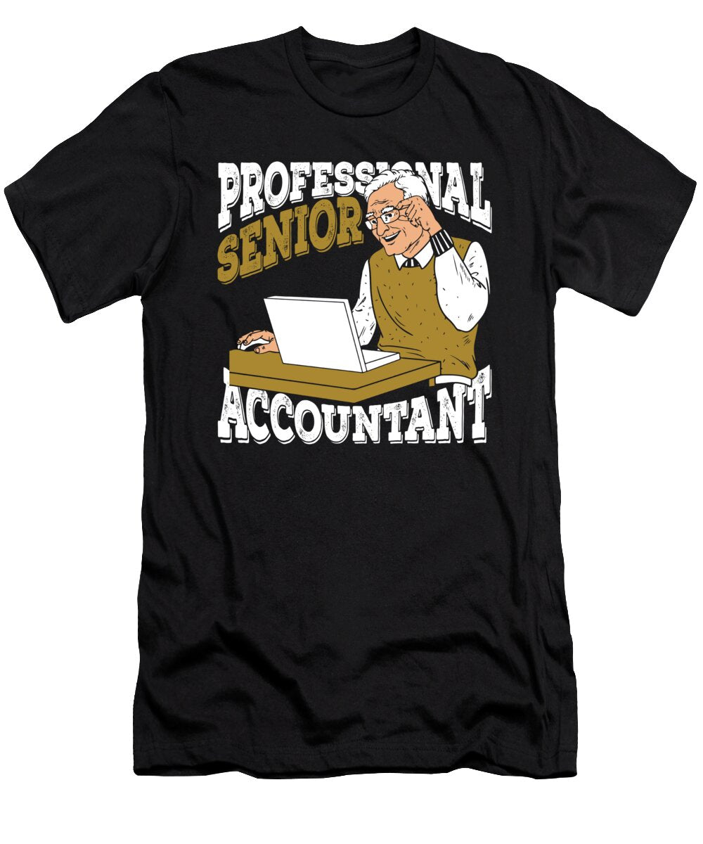 Bookkeeper Grandpa Cpa Bookkeeping Senior Accountant Crazy Squirrel T-Shirt