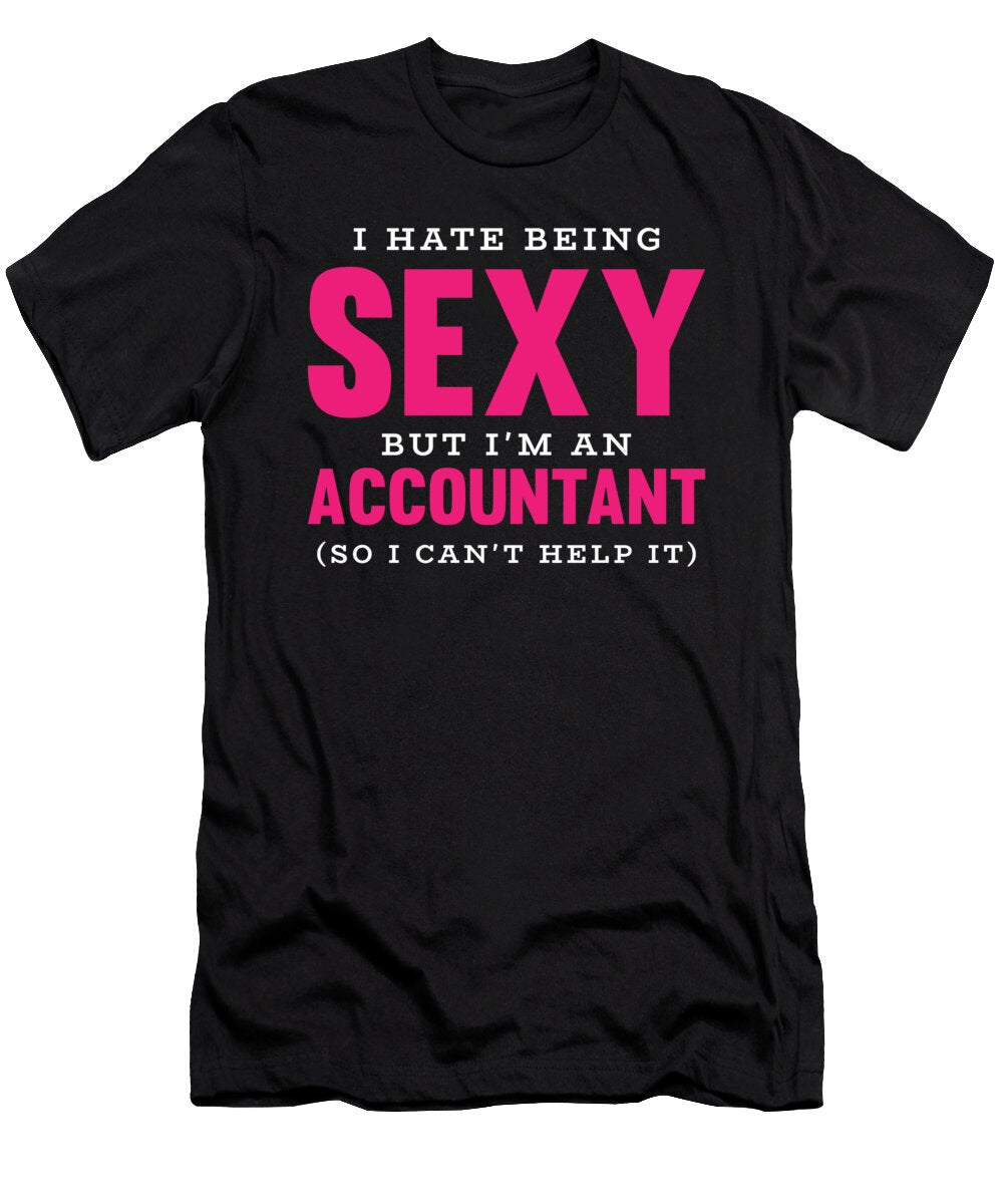 Bookkeeper Humor Cpa Accounting Bookkeeping Sexy Accountant Crazy Squirrel T-Shirt