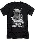 Bookmark Books Are My Escape Cat Reading a Book Lover Maximus Designs T-Shirt
