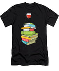 Books and Wine I Love Reading Books Thomas Larch T-Shirt