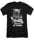 Bookworm At Work Cat Reading a Book Lover Loves to Read Maximus Designs T-Shirt