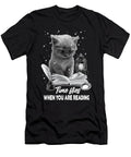 Bookworm Cat Reading a Book Time Flies When You Are Reading Maximus Designs T-Shirt