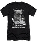 Bookworm Im Not Weird I Just Love Reading Cat Reading a Book Maximus Designs T-Shirt