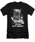 Bookworm Reading Is My Therapy Cat Reading a Book Lover Maximus Designs T-Shirt