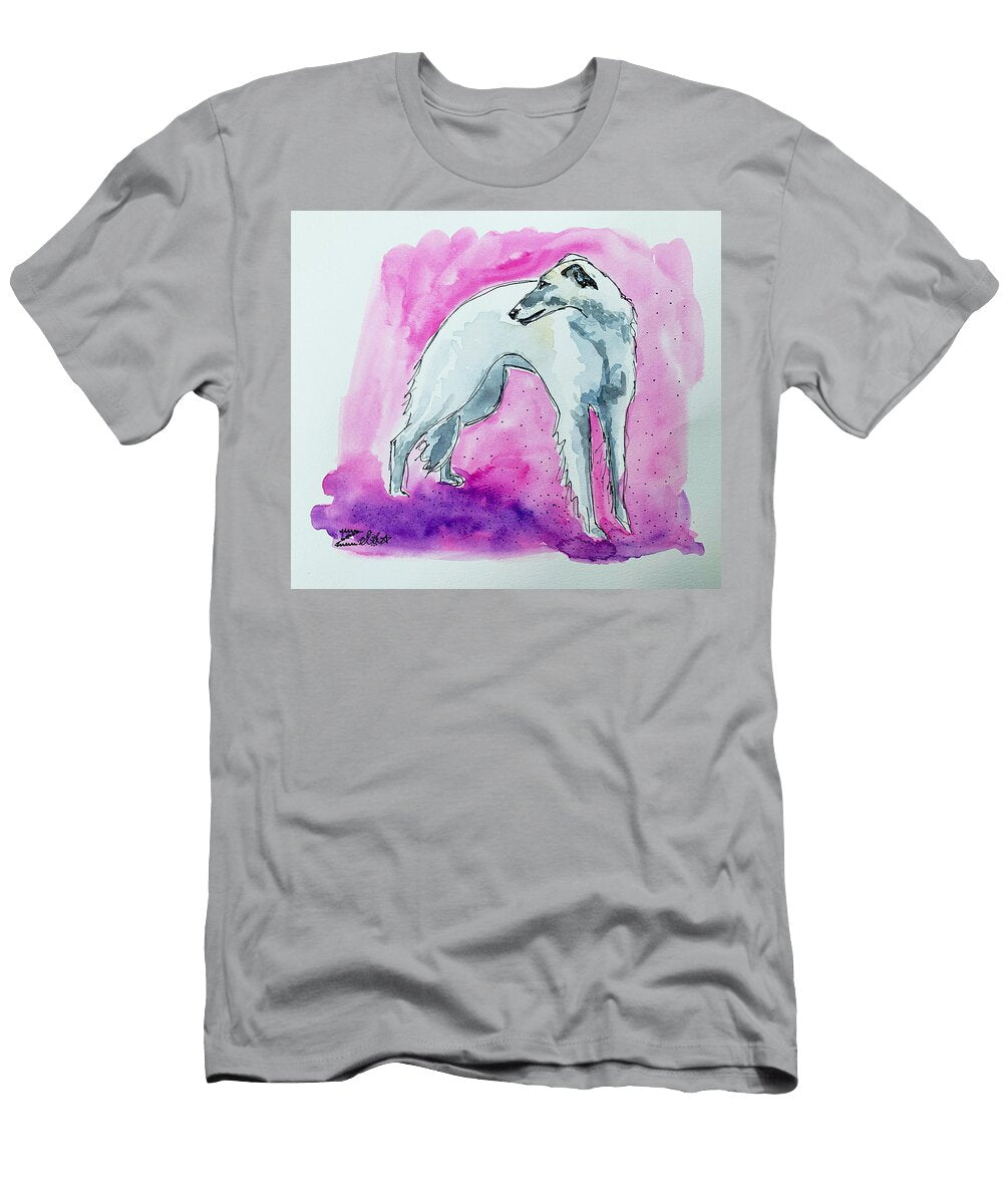 Borzoi in Pink Zelda Tessadori T-Shirt