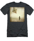 Boy and His Kite on a Windy Beach Yopedro T-Shirt