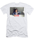 Boy Child Draws on Paper with a Ruler on a Table Sitting By the Window Elena Saulich T-Shirt