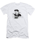 Boy Eating a Stack of Pancakes Csa Images T-Shirt