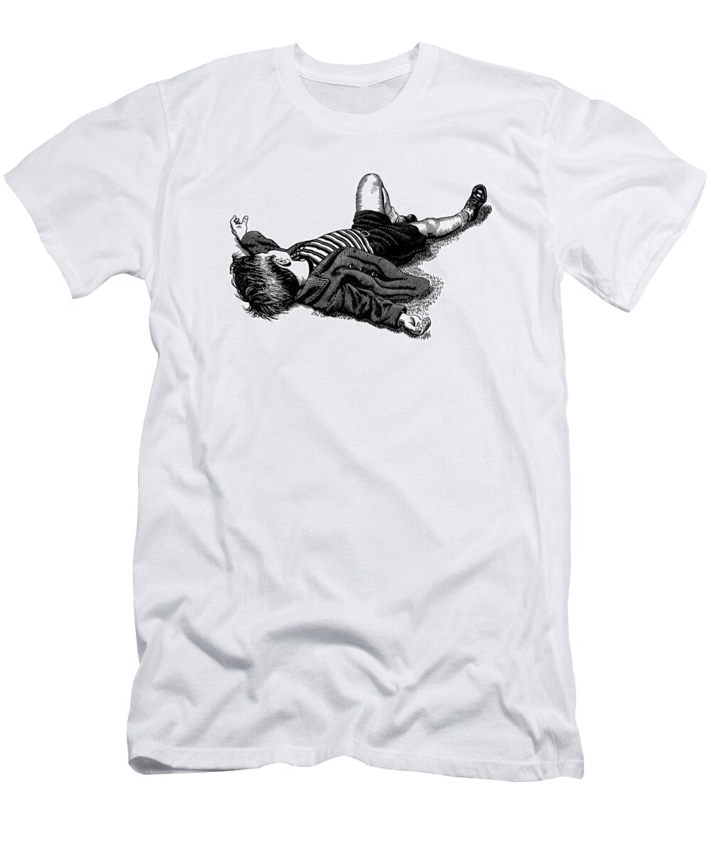 Boy Laying Down Csa Images T-Shirt