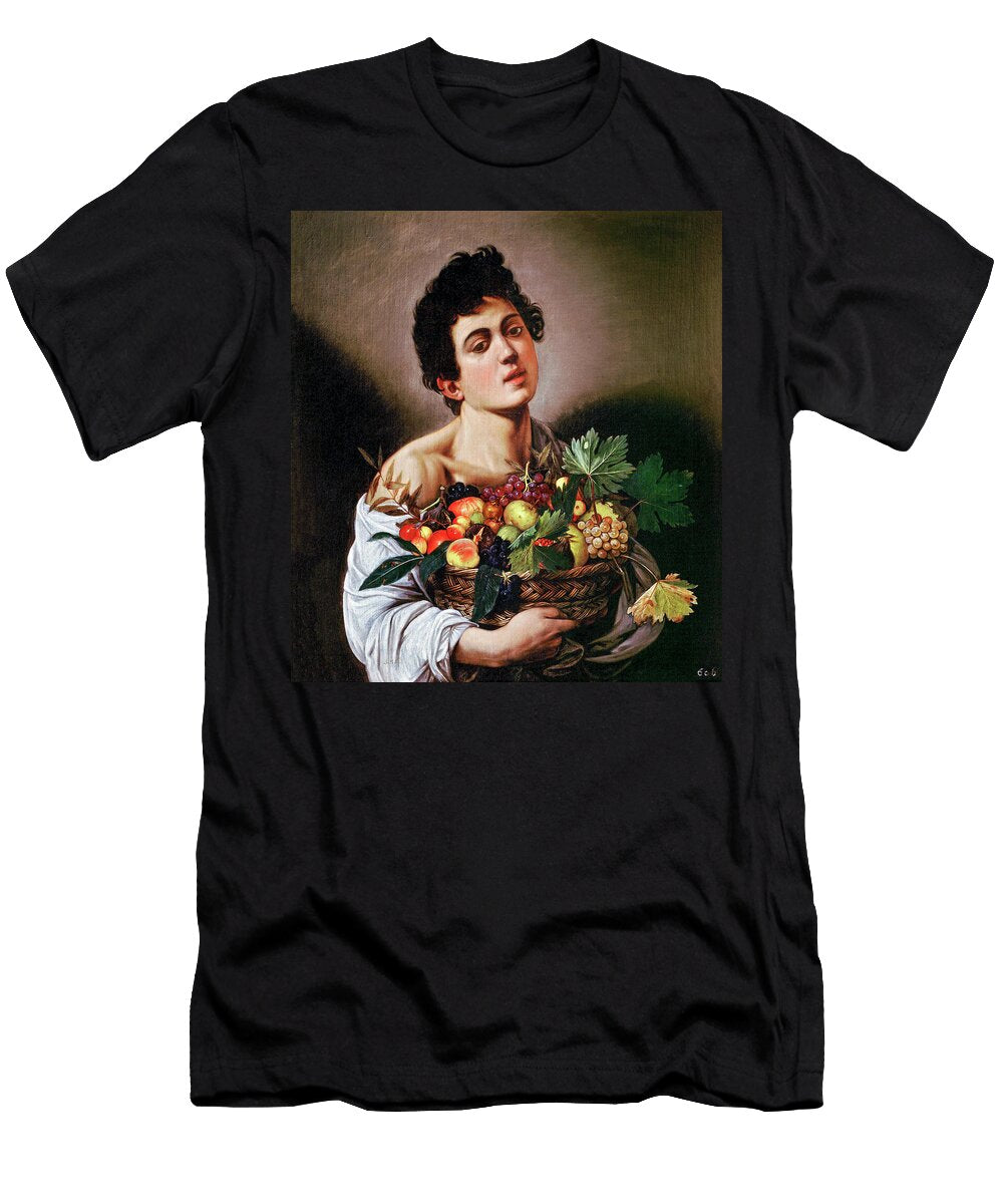 Boy with a Basket of Fruit By Caravaggio 1593 Caravaggio T-Shirt