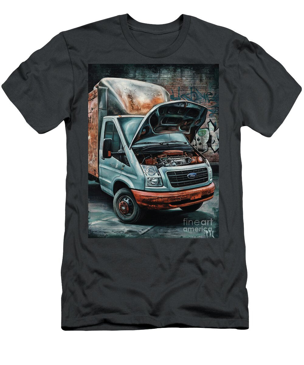 Boys Room Decor Ford Transit Chassis Cab Car Enthusiast Gift Lowell Harann T-Shirt