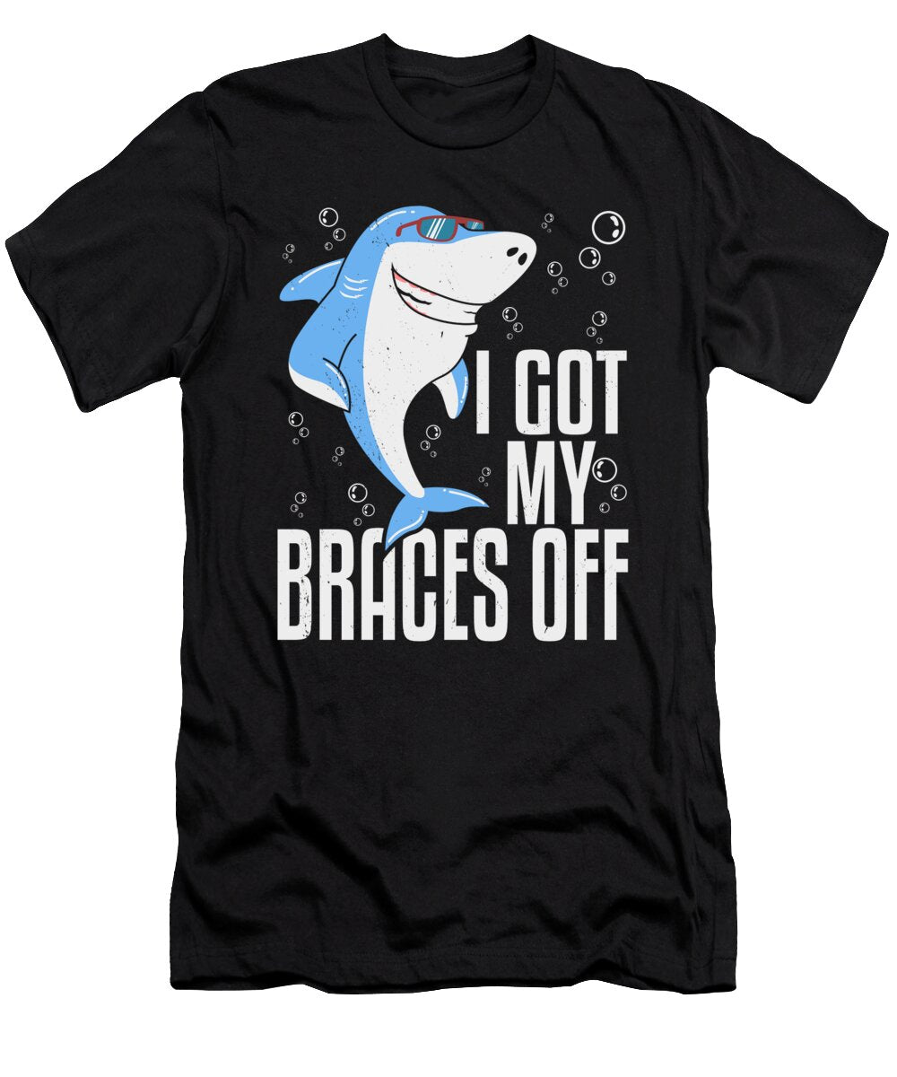 Braces Dentist Patient Animal Lover Dental Health Sharks Toms Store T-Shirt
