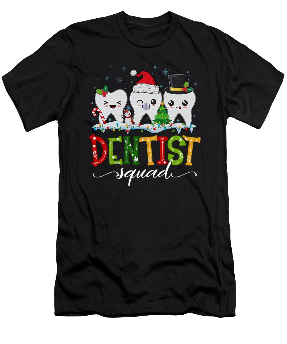 Braces Teeth Santa Dentist Squad Dental Rdh Xmas Studi Alex T-Shirt