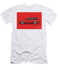 Brilliant Red Bavarian E34fuenfer Wagon Kombi Monkey Crisis on Mars T-Shirt