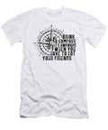 Bring a Compass Its Awkward When You Eat Friends Hiking Roger Kuo T-Shirt