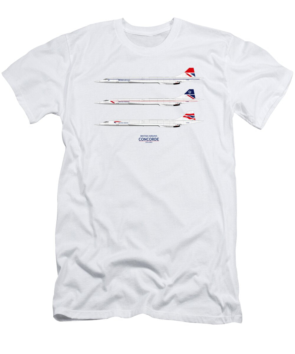 British Airways Concordes 1976 to 2003 Steve H Clark Photography T-Shirt