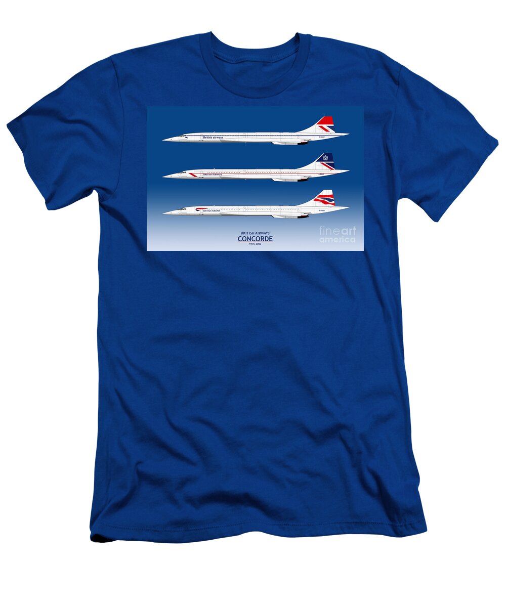 British Airways Concords 1976 to 2003 Steve H Clark Photography T-Shirt