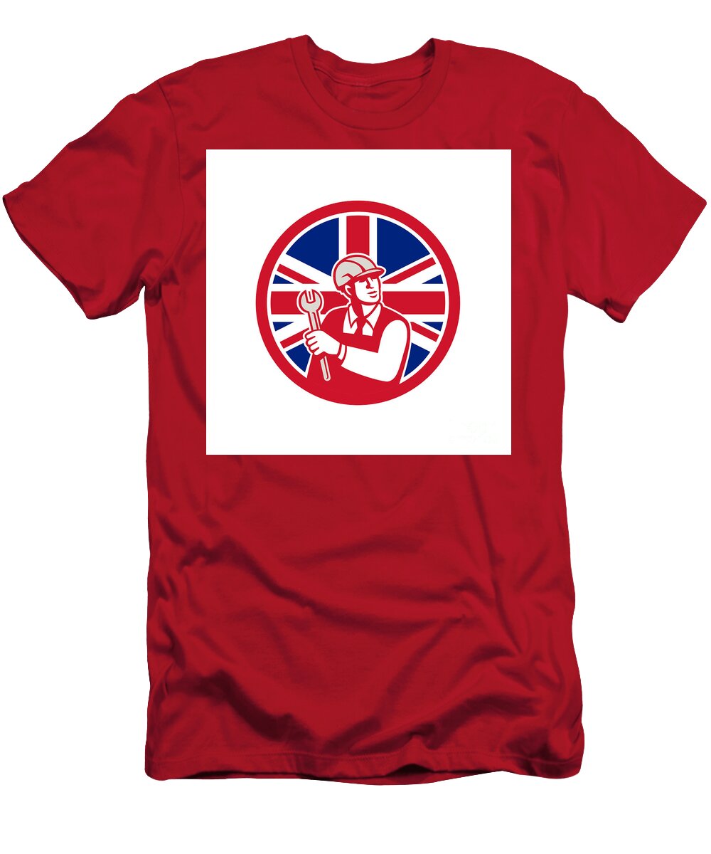 British Engineer Union Jack Flag Icon Aloysius Patrimonio T-Shirt