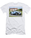 British Legendary Retro 2 Door Blue Sport Car Ac Six 16 90 Supercharged Tourer Roadster 1938 Vladyslav Shapovalenko T-Shirt