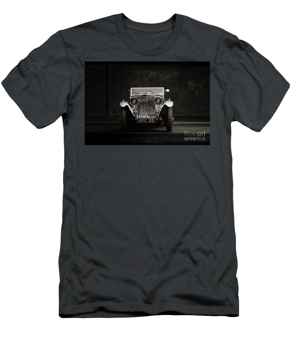 British Legendary Retro 2 Door Light Blue Sport Car Ac Six 16 90 Supercharged Tourer L655 1938 Vladyslav Shapovalenko T-Shirt