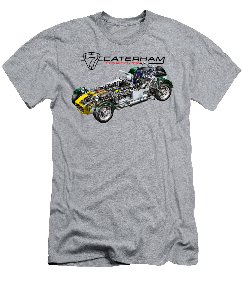 British Lightweight Sport Car Caterham Super 7 Cutaway Automotive Art Vladyslav Shapovalenko T-Shirt