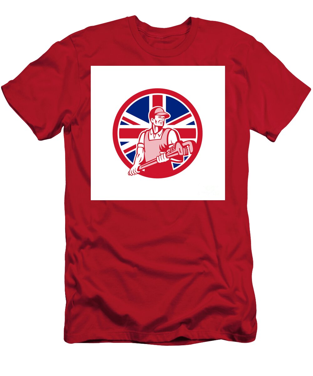 British Plumber and Gasfitter Union Jack Icon Aloysius Patrimonio T-Shirt