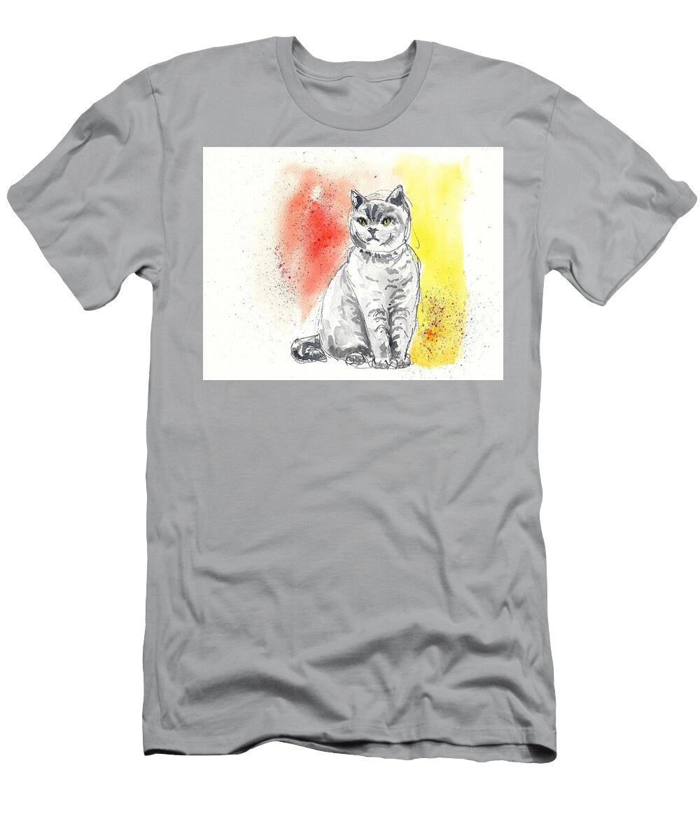 British Shorthair Cat in Yellow Zelda Tessadori T-Shirt